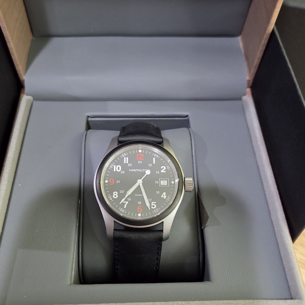 Hamilton Black and Silver Men's Watch